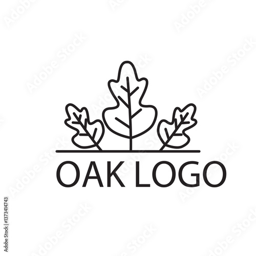 Simple oak leaves logo