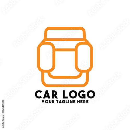 Simple, Orange Car Logo (2)