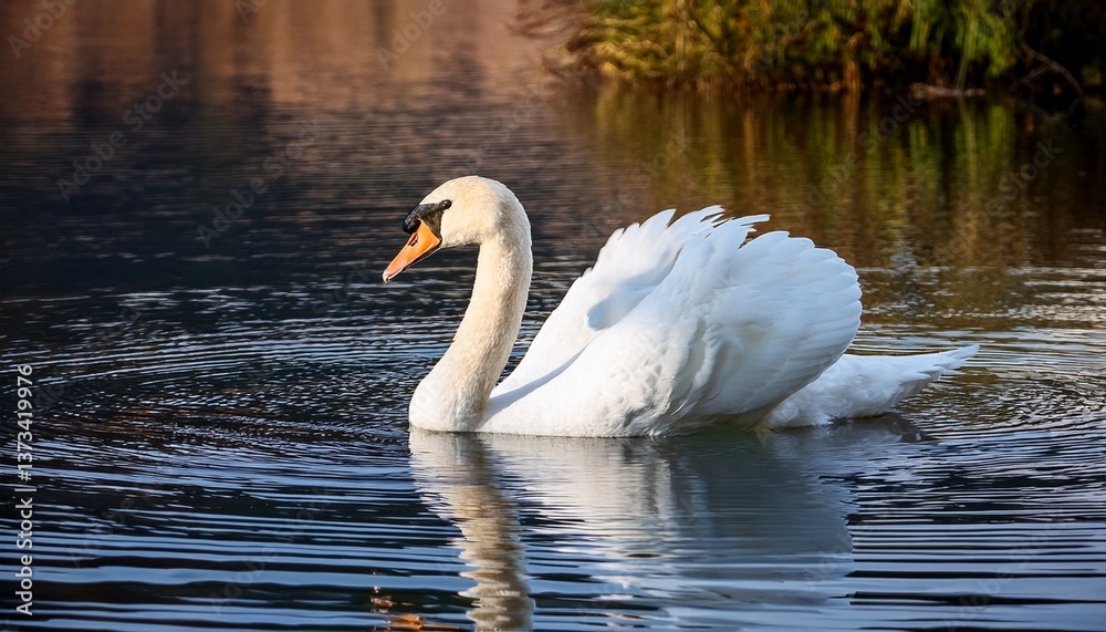 Fototapeta premium swan on the lake