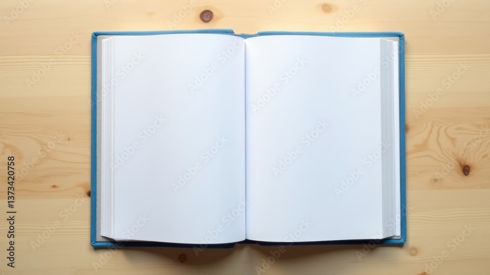 Open Book With Blank Pages Mockup