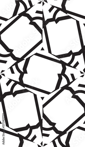 Curved line. Triangular style. Vector illustration. Beautiful bright illustration. Vector. Black and white. Design for you business. Seamless