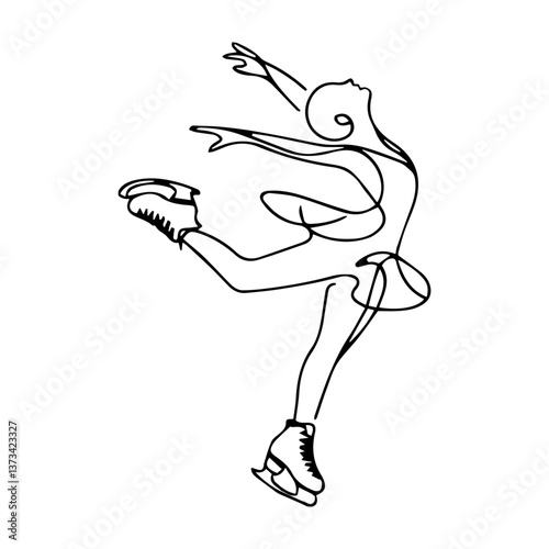 sketch of a figure skating