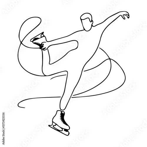 sketch of a figure skating