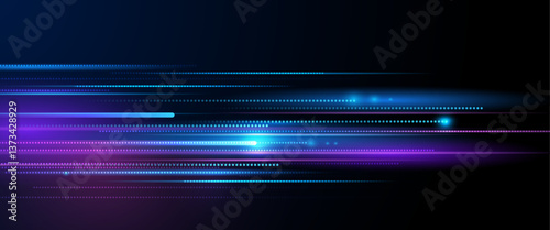 Vector abstract neon light, pattern line with space. Purple, blue, green and gradient color background. Illustration graphic design for banner, wallpaper background. Energy digital technology concept