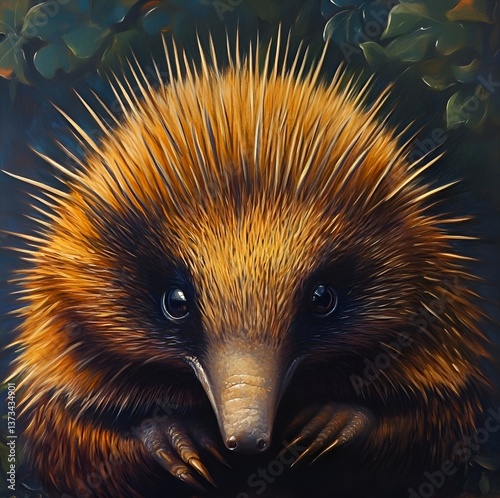 close up of a porcupine