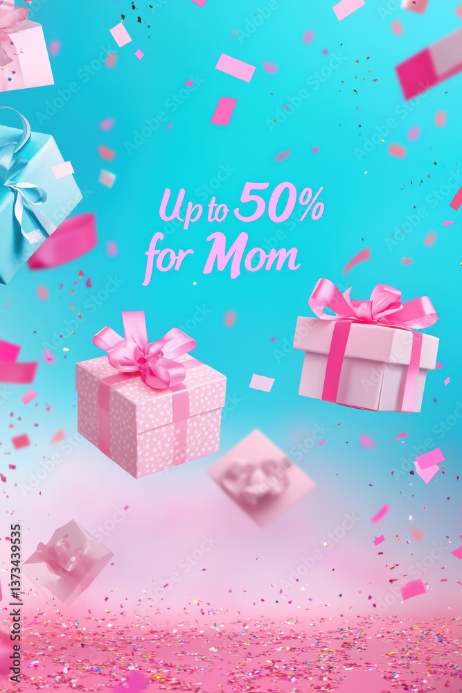 Fototapeta premium Save big for Mom with up to 50% off on gifts.