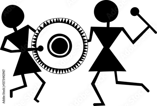Warli Art Elements