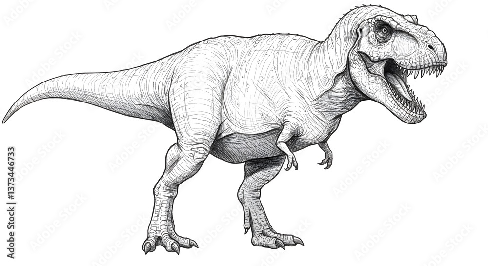 Obraz premium T-Rex Dinosaur Side Profile