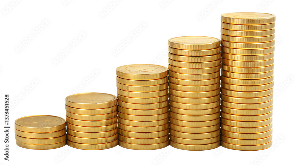 stack of coins isolated on white background stack of coins isolated on white background