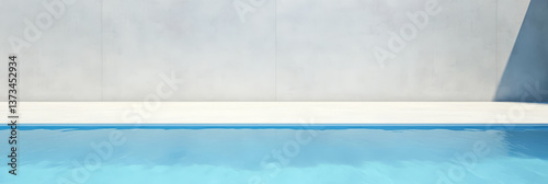 Wallpaper Mural Modern minimalist pool design with serene blue water and smooth white edges Torontodigital.ca