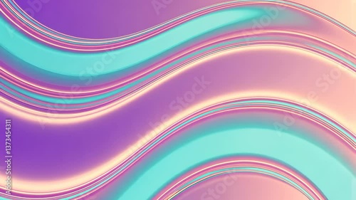 Abstract Wavy Swirl: A mesmerizing abstract artwork of flowing, iridescent waves, showcasing a seamless blend of vibrant colors and textures.