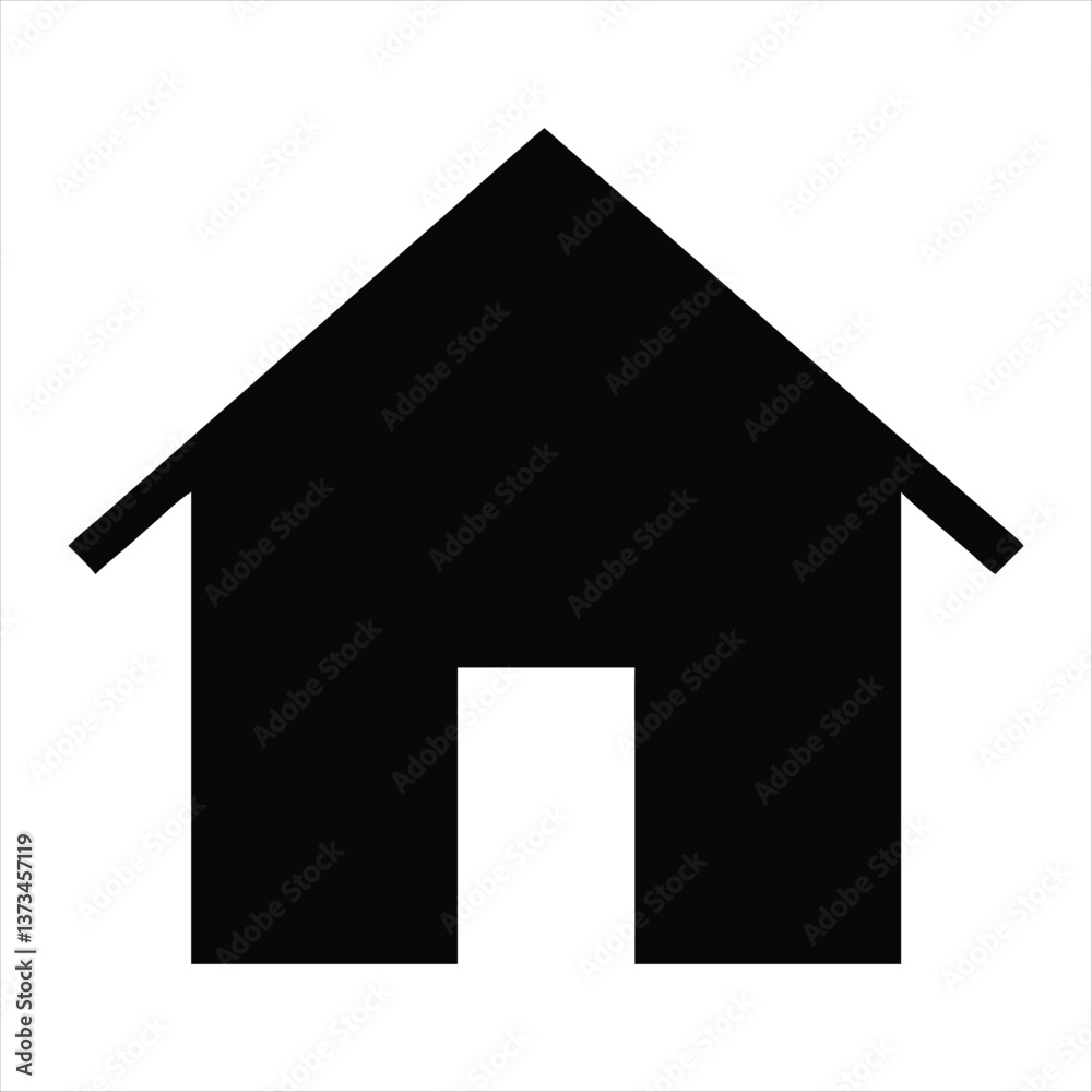 home icon silhouette vector style home icon silhouette vector style