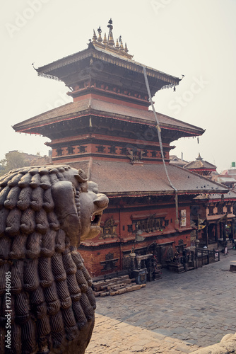 Bhairavnath Temple on Taumadhi Square in Bhaktapur city, Nepal