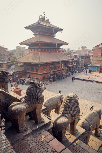 Bhairavnath Temple on Taumadhi Square in Bhaktapur city, Nepal