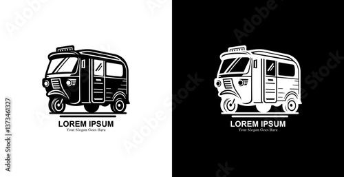 Tuk tuk logo design with modern style