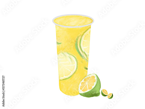 Fruits and drinks.