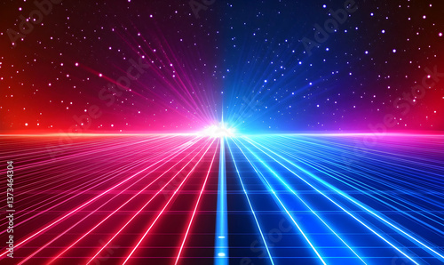 Futuristic neon highway background