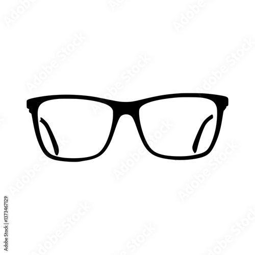 Black Glasses Silhouette - Vector Graphic