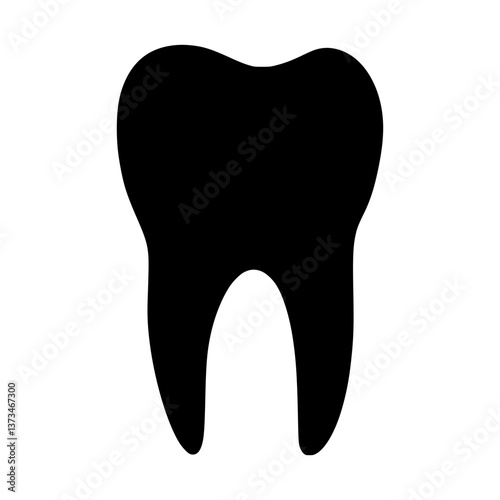 Tooth Silhouette Icon - Dental Design