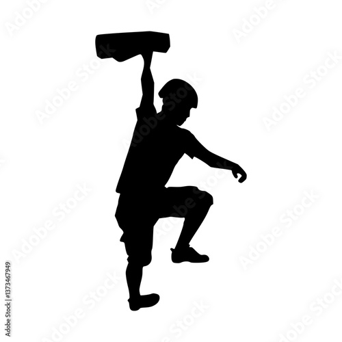 Silhouette Skateboarding Boy - Dynamic Action