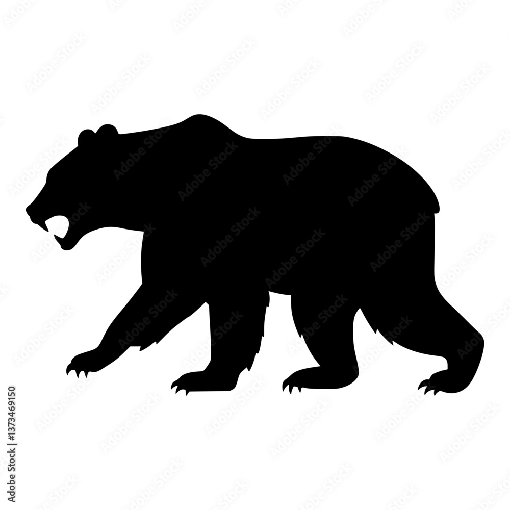 Fototapeta premium Bear Silhouette Vector Graphic