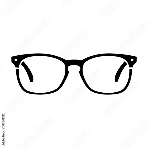 Black Glasses Icon - Vector Illustration