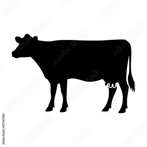 Cow Silhouette Vector Illustration
