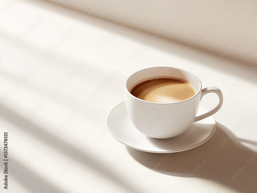 Obraz premium Cup of Coffee with a Smooth Surface – Perfect for Latte Art or Branding
