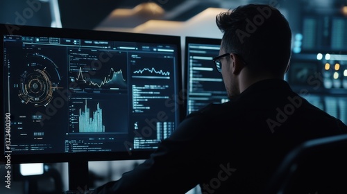 Cybersecurity expert creating secure cloud storage solutions for businesses, office with cloud security interfaces and data storage systems, Cybersecurity style