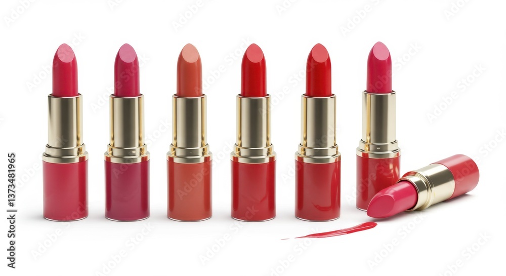Red Lipsticks in Star Pattern Red Lipsticks in Star Pattern