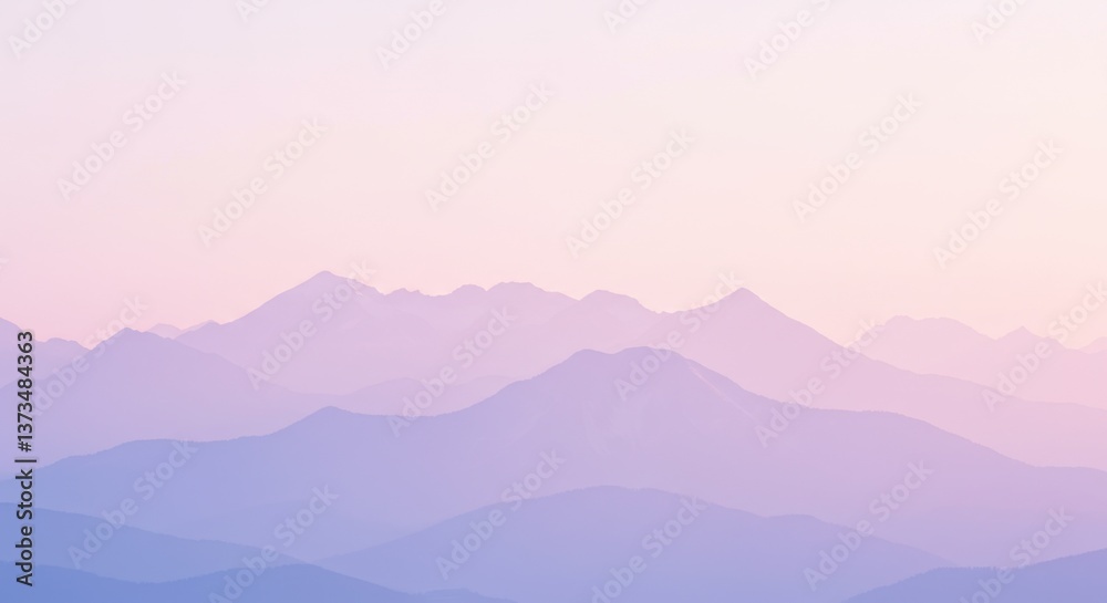 Mountain Landscape with Pastel Sky Mountain Landscape with Pastel Sky