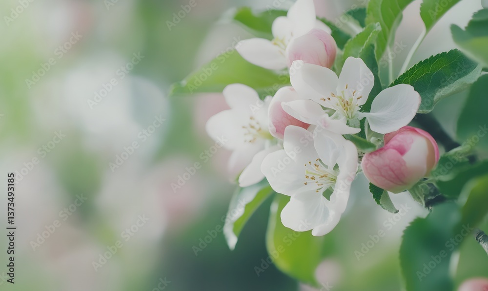 Fototapeta premium an apple tree in full bloom, Generative AI