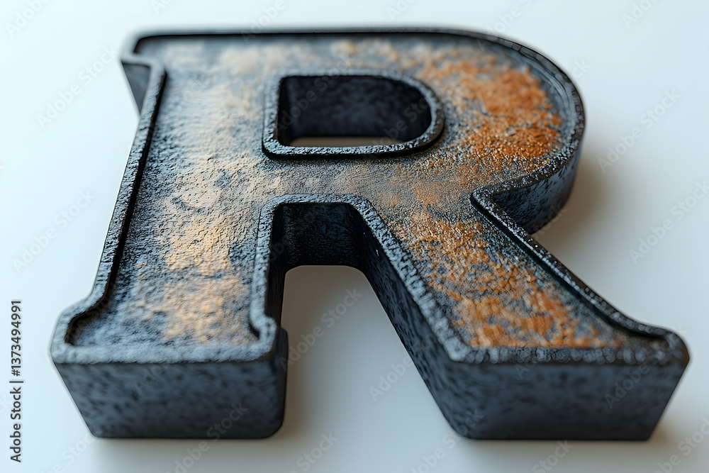 Rustic metal letter r Rustic metal letter r