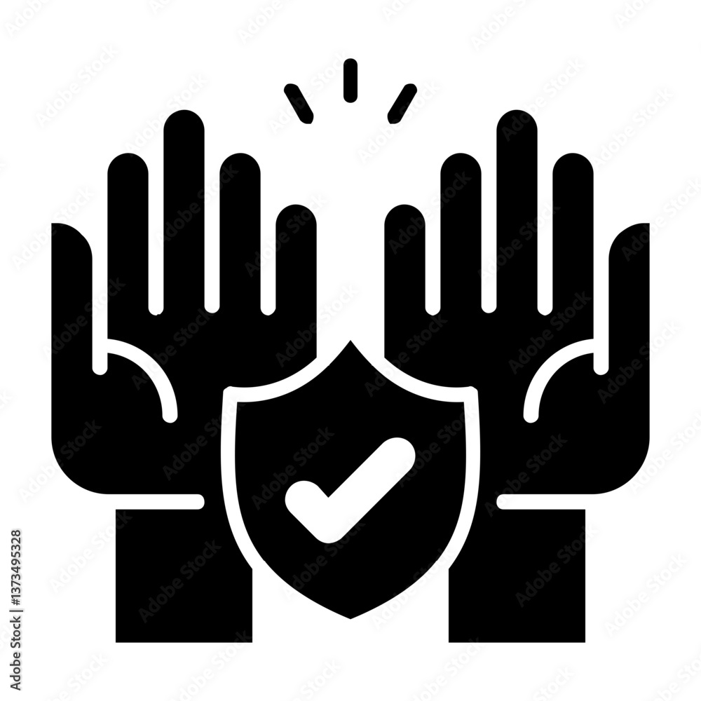 Obraz premium Safe Solid Style Icon