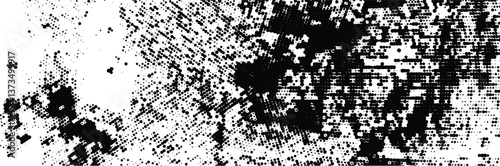Wallpaper Mural Grungy halftone pattern. Pixxel art. Black and white vector illustration	 Torontodigital.ca