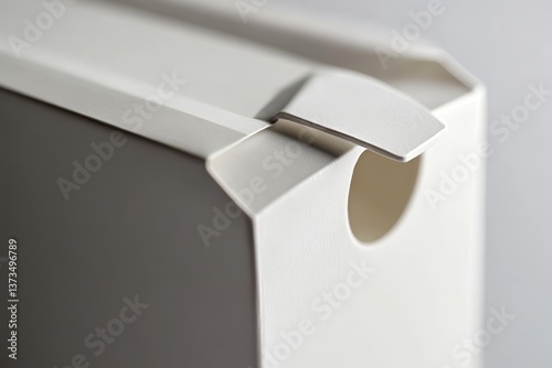 Close-up of Minimalist White Milk Carton with Smooth Texture
