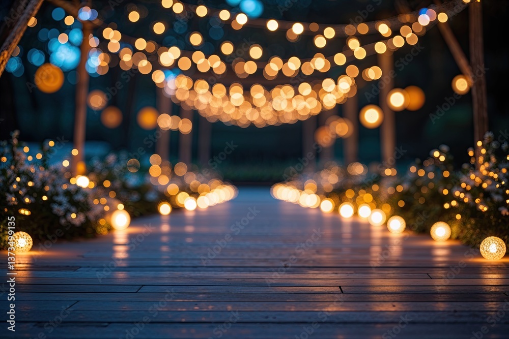 Obraz premium Vibrant Twinkling Lights and Fun Bokeh Effects for an Energetic Reunion Party