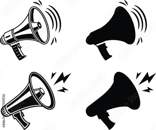 vector illustration of a megaphone