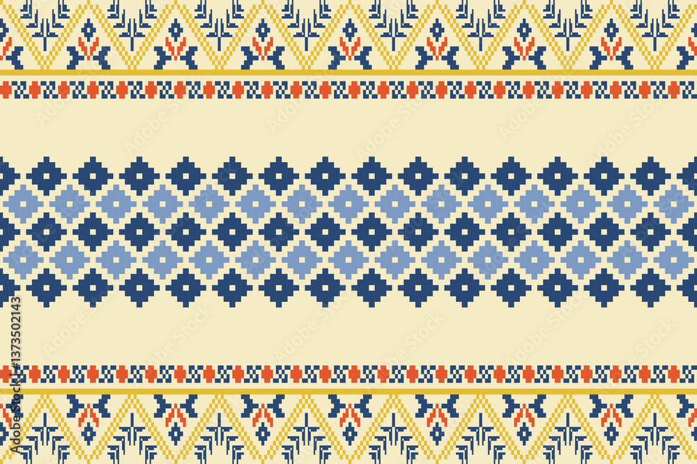 Fabric pixel art pattern background.cotton pattern,oriental style modern flower pattern tiles,Saree,Patola,Dupatta,Clothing,fabric,batik,Knitwear,Embroidery,carpet,wrapping,clothing