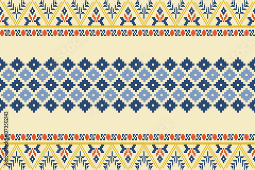 Fabric pixel art pattern background.cotton pattern,oriental style modern flower pattern tiles,Saree,Patola,Dupatta,Clothing,fabric,batik,Knitwear,Embroidery,carpet,wrapping,clothing