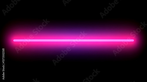 Neon Pink Line on Black Background
