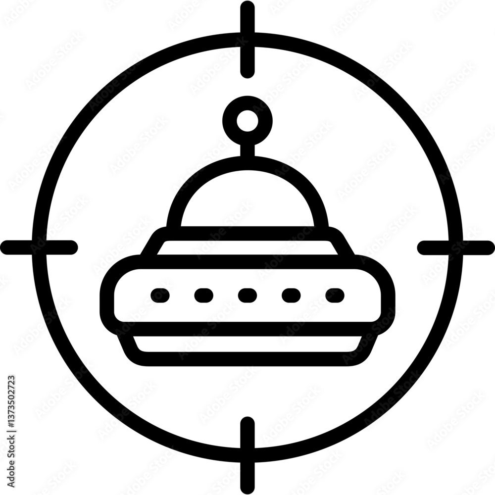 Obraz premium target ufo icon
