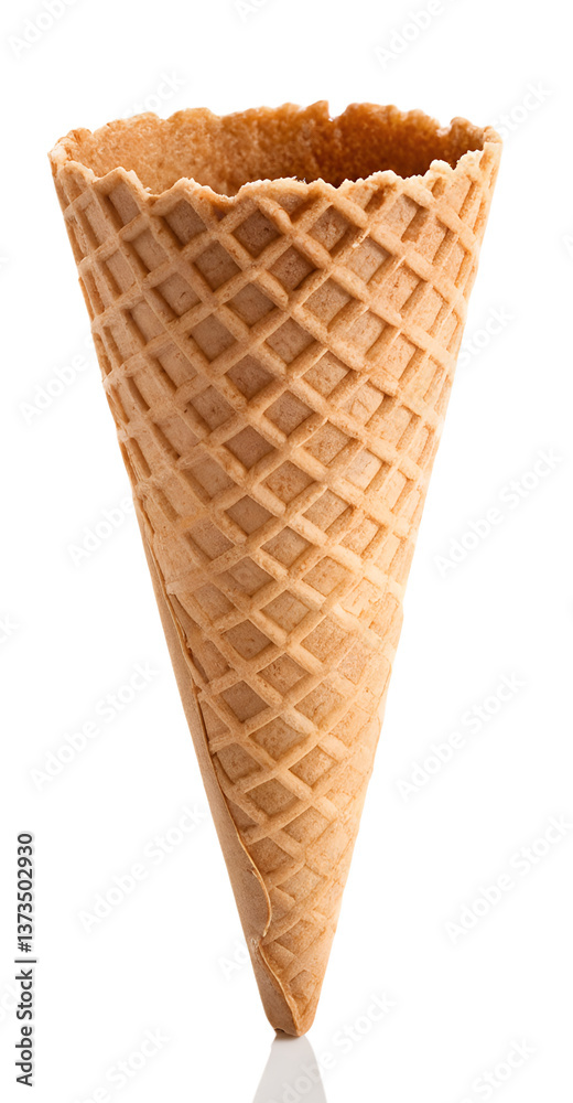 Empty Ice Cream Cone Studio Shot on Transparent Background, 8K Product Photography Empty Ice Cream Cone Studio Shot on Transparent Background, 8K Product Photography