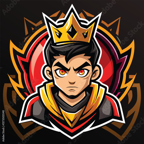 King of King Design with Evil Zombie Face and Gothic Horror Elements