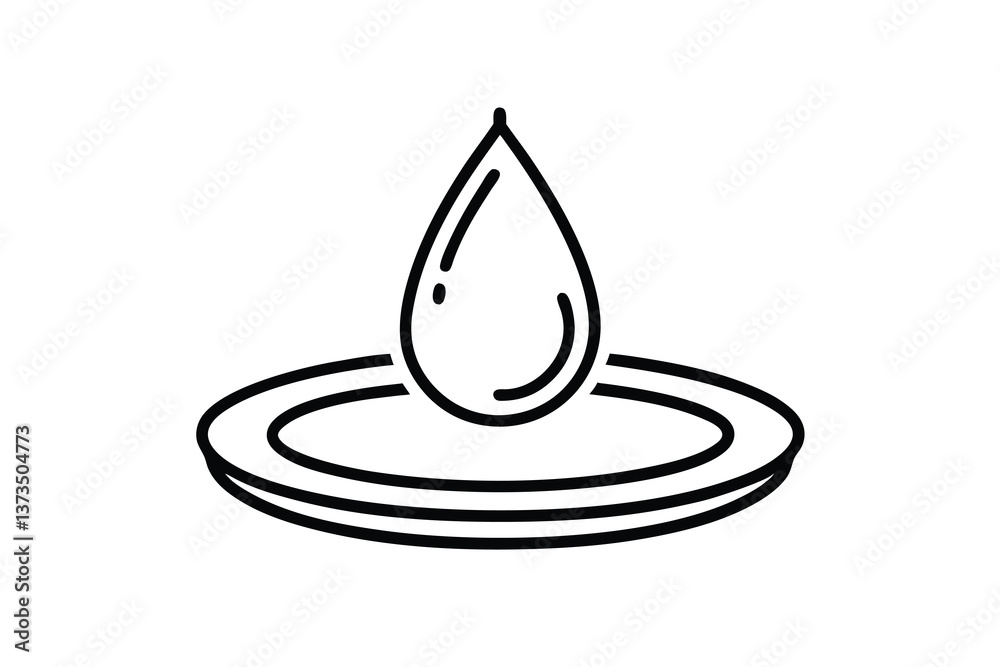 Water Drop Falling into a Circular Dish Cleanliness, Purity, and Hydration Water Drop Falling into a Circular Dish Cleanliness, Purity, and Hydration