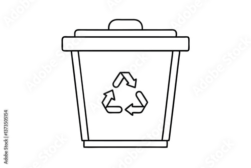 Recycling Bin Illustration EcoFriendly Waste Disposal System