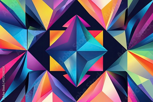Wallpaper Mural Vibrant Geometric Border Frame Seamless Pattern for Modern Contemporary Home Decor Torontodigital.ca
