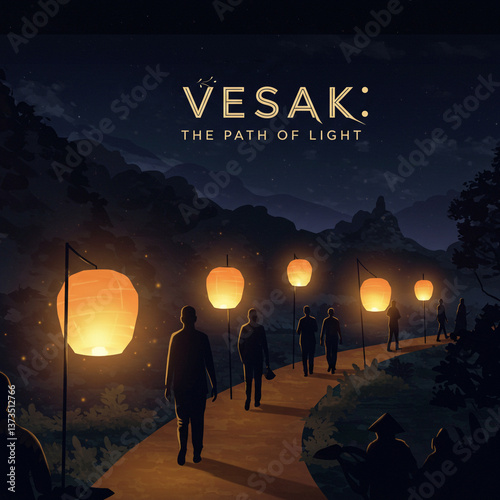 Vesak Night Scene: People F...