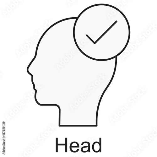 Head Icon, Mindful Headspace, The Power of the Head, vector