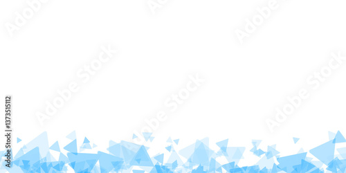 Fotografie blue abstract group of triangles frame illustration